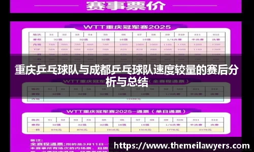 重庆乒乓球队与成都乒乓球队速度较量的赛后分析与总结