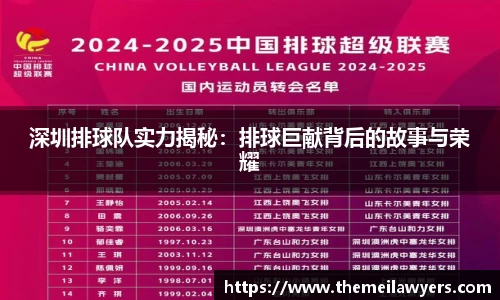 深圳排球队实力揭秘:排球巨献背后的故事与荣耀